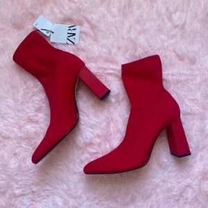 BRAND NEW Deep Red Booties